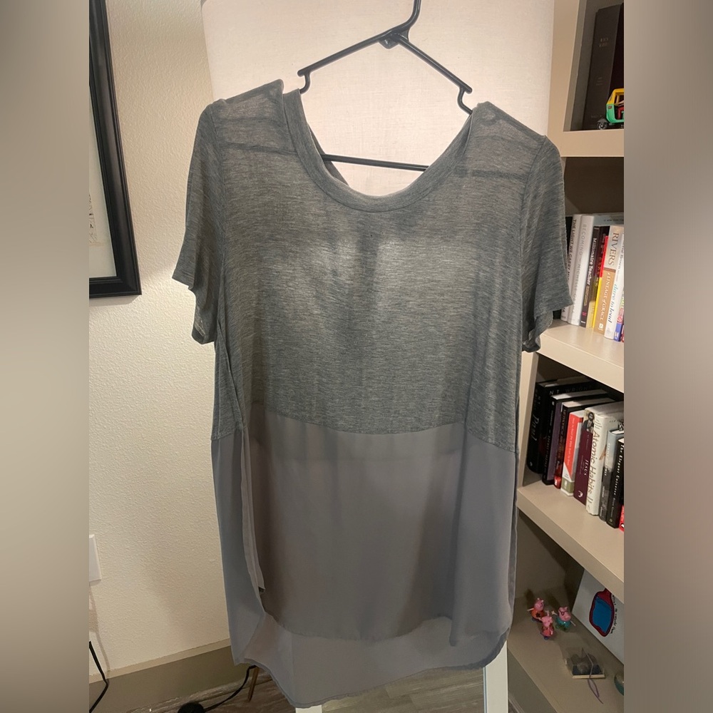 Moschino women dress shirt gray L